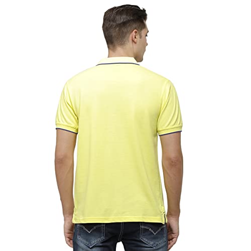 Image of Classic Polo Mens Cotton Blended Solid Half Sleeve Regular Fit Polo Neck T-Shirt