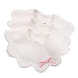 JANGANNSA 3 PCS Flower Baby Bibs Infant Burp Clothes for Baby Girls Saliva Towel Cotton Infant Toddler Girls Bibs(3 PCS -B)