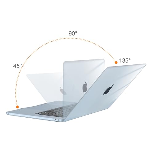 Image of MOSISO Compatible with MacBook Air 15 inch Case M4 M3 M2 2025 2024 2023 Release A3241 A3114 A2941 with Touch ID, Plastic Hard Shell Case&Keyboard Cover&Screen Protector&Storage Bag, Crystal Sky Blue