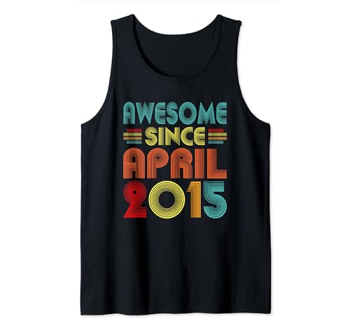 Awesome Since April 2015 Birth Of Birthday 2015 Vintage Idea Canotta