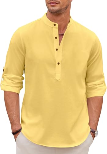 Image of Zombom Men's Kurta || Chinese Collar Long Sleeves || Straight Hip Length Kurtas || Short Kurta for Men || for Festival || Function || Occasion Wear Fancy Kurta for || Best Gifts for Men