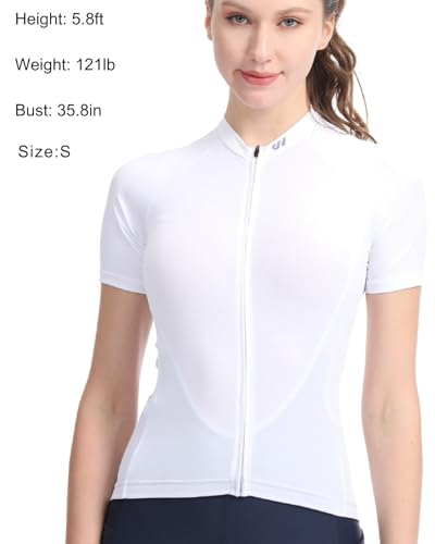 Lo.gas Fahrradtrikot Damen Kurzarm Atmungsaktiv Radtrikot Damen Kurzarm Fahrrad Trikots Mit Rückentaschen