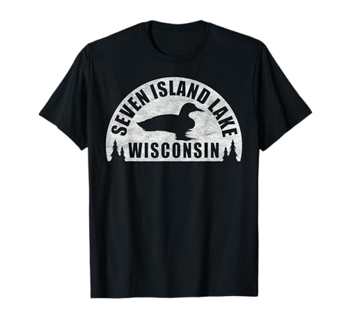 Seven Island Lake Norte Wisconsin Loon Camiseta