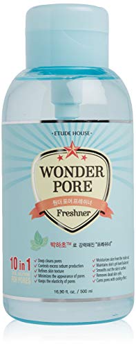ETUDE HOUSE Wonder Pore Freshner (500ml) - Pore Care Astringent with Peppermint Extract, Deep Cleansing, Sebum Control, pH4.5 Care, Makes Skin Pure