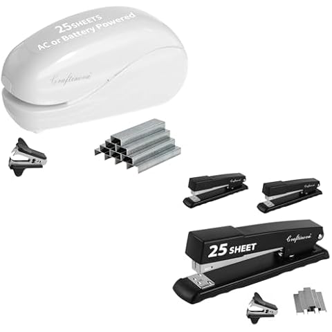 Craftinova Electric Stapler,Metal Desktop Stapler Cover