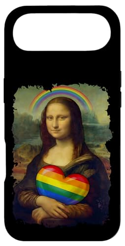 ���C���{�[ ���i���U �n�[�g ���� �v���C�h Funny Mona Lisa LGBTQ Heart �X�}�z�P�[�X iPhone Air �p