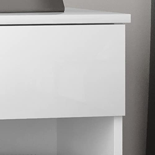 Mesa De Cabeceira Duda Pés Palito Retrô Jalmac - Branco