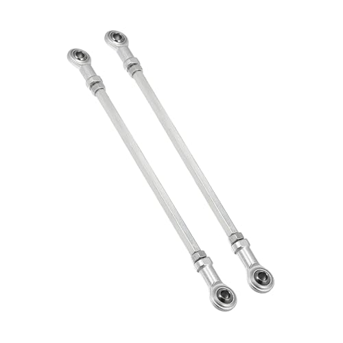 Motoforti Universal Steering Tie Rod 238MM Stainless Steel Silver Tone 2Pcs