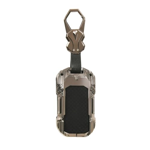 Image of Arika Titanium Car Key Cover Compatible with Mahindra Scorpio N | 3XO | XUV 300 | Marazzo | XUV 700 | XUV 400 ev | Bolero | Thar Roxx 3 Button Flip Key (Metal Silicone)
