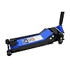 K Tool International XD63105 2 Ton Extra Long Low Profile Service Jack 2.75 to 24 Inch Lift Range Dual Pump Piston Fast Lift 45.25 Inch Handle Load Limiting and Bypass Valves for Automotive Shop Use
