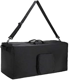 MIER Heavy Duty Nylon Cargo Duffel Bag Extra Large Travel Duffle,Foldable,Black, 220L