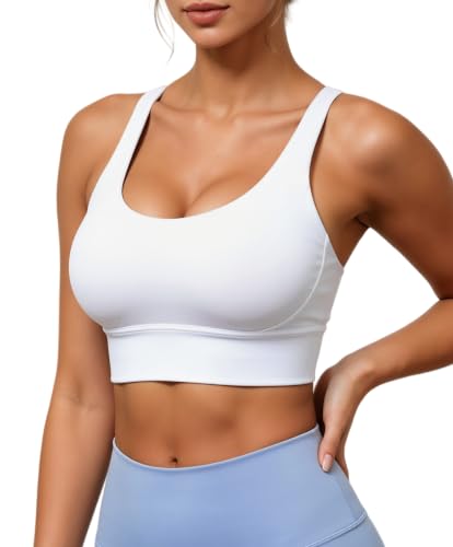 Image of Grace Form Strappy Sports Bra for Women Padded Push Up Sport Bra Athletic Running Workout Bra Yoga Bra