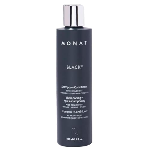 MONAT Black Shampoo + Conditioner – A 2-in-1 Formula for Optimal Hair Care in One Step – Cleanses, Conditions, and Promotes Stronger, Healthier-Looking Hair – For All Hair Types – 237ml (8.0 fl oz)