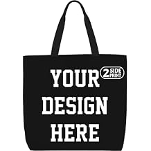 Custom Tote Bags with Logo,Personalized Tote Bags Unisex Reusable Design Your Own Custom Bag handbag shopping