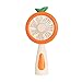 HUI JIN - Mini ventilador de escritorio con luz LED de noche, velocidad ajustable, color naranja