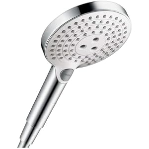 Hansgrohe 26530400 Raindance Select S 120 ducha de mano, 3 tipos de chorro, blanco/cromo