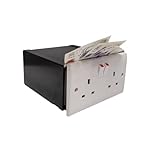 Imitation Double Plug Socket Secret Wall Safe Modern Finish Valuables Cash Jewellery Safe Stash Diversion Security Box