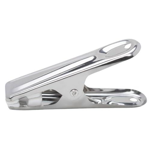 Kit Jogo Com 36 Mini Prendedores De Embalagens Inox 6,5cm Mantenha Alimentos Frescos Multiuso Lavand