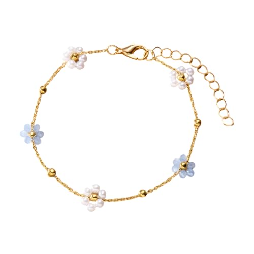 Collier de perles de fleurs et bracelet en argent : le cadeau parfait