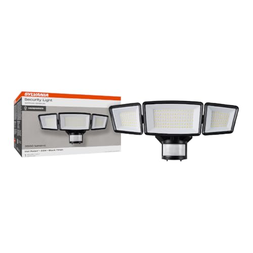 Sylvania 23W Security LED Light with Motion Sensor, Hardwired, 3500 LMS, Wet Rated, 5000K, Daylight - 1 Pack (66479)