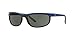 RAY-BAN Men's RB2027 Predator 2 Rectangular Sunglasses, Top Blue On Black/Green, 62 mm