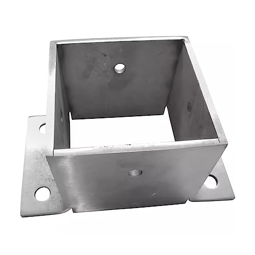 Anclaje de Poste de Acero Inoxidable de Alta Resistencia para terrazas de hormigón/Madera, pérgolas, buzones y Soportes de barandilla, 120 x 120 mm (4,7 x 4,7 Pulgadas)