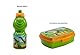 ALMACENESADAN, 4960 Dinosaurier-Set für Schule, Dinosaurier, bestehend aus 400 ml Sportflasche und rechteckigem mehrfarbigem Sandwichtoer, wiederverwendbar, BPA-frei