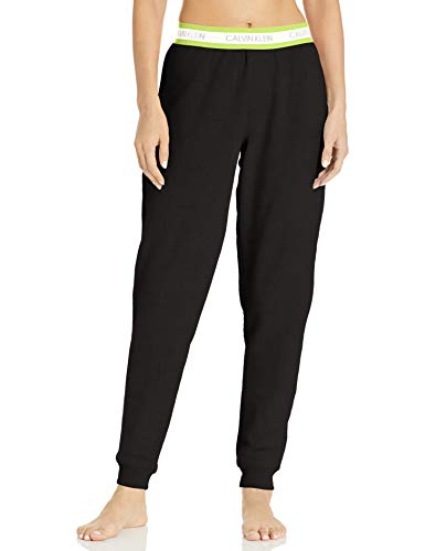 Calvin Klein Women's Neon Jogger Sweatpant, Black, M