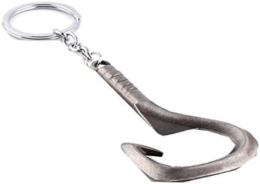 TBOP DOTA2 Butcher Pudge Dragon Hook Keychain Dragon Claw Hook Opener Metal Keyring (9cm*4.7cm_ Silver)