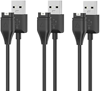 AWINNER Charger Cable Compatible for Garmin Fenix 6 6S 6X Pro,Fenix 5 5S 5X Plus,Forerunner 935 945 45 45S 245,Approach S10 S40 S60 X10,Quatix 5 Sapphire,Vivoactive 3 4 4S,Vivomove 3 3S (3 Pack)