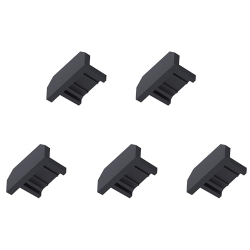 Skweawert 5 PCS Micro USB Port Anti-dust Plugs, Silicone Covers Caps Stoppers, Port Protector for PC Laptop Notebook Computers, Other Devices, 0.26 x 0.09 (LxW)