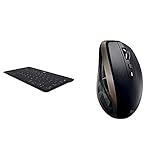 Logitech Keys-to-Go Clavier Bluetooth sans Fil - Noir & MX Anywhere 2 Souris sans Fil, Bluetooth et 2.4 GHz avec récepteur USB Unifying, Multidispositifs, Suivi Laser sur Toute Surface - Noire