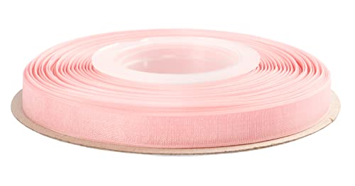 ITIsparkle オーガンジーリボン 幅9mm×45M巻 手芸 服飾 ラッピング ちょう結び リボン #150-ピンク