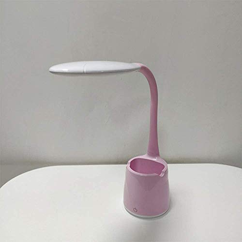 Lámpara Funky Lámpara de escritorio LED Niños con cuidado de ojos Dimagen Lectura USB Luz de control Táctil Ajustado Ajustado Flexibles Lámparas de mesa con titular de lápiz y titular de teléfono for Cover