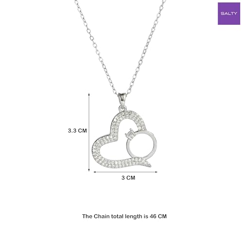 Image of SALTY Anti Tarnish Pendant Necklace for Women | Stylish Locket Neck Chain | Fashion Jewellery Accessories for Girls Boys | Minimal Jewelry | Ideal for Gifting - Scorpio | Gift for Diwali, Christmas, Marriage, Birthday