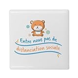 DÉCORATION UTILE : Joignez l'utile à l'agréable. En plus d'habiller votre frigo avec le design Pas de Distanciation Sociale Doudou Mignon, cet aimant est suffisamment puissant pour maintenir vos listes de courses, photos, cartes postales ou dessins d'enfants bien en vue.