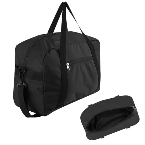 Sporttasche Klein Damen, Mini Leichte Reisetasche 18L, Faltbare Sporttaschen XS Strandtasche Schwarz, Reise Handgepäck, Small Fitnesstasche Gepäck Tasche für Herren Fitness Travel, 35x20x20cm Sporttasche Klein Damen, Mini Leichte Reisetasche 18L, Faltbare Sporttaschen XS Strandtasche Schwarz, Reise Handgepäck, Small Fitnesstasche Gepäck Tasche für Herren Fitness Travel, 35x20x20cm