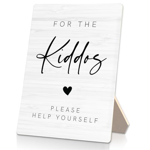 RUNMESS For The Kiddos Wooden Stand 5x7 Inch,Kids Wedding Wooden...