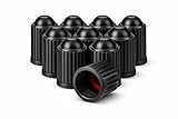 Pack de 8 Tapones de Neumaticos + 2 de Regalo con Anillo de Seguridad para Mantener la Presión, 10 Tapones Rueda Coche, Tapones de Válvulas Universales de Coche, Moto, Bicicleta,Patinete Electrico