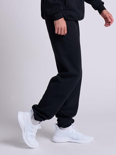 Image of Russell Athletic Men's Dri Power Fleece Elastic Bottom Sweatpants, Relaxed Fit, Moisture Wicking, with or Without Pockets