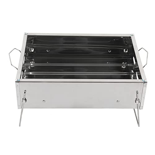 Parrilla de carbón portátil de acero inoxidable para camping y picnic al aire libre 8