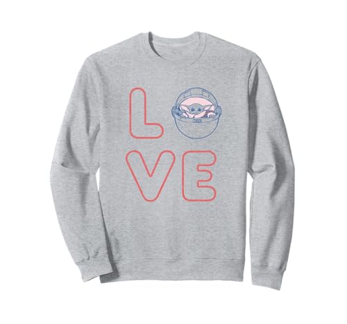 Sweatshirt Star Wars The Mandalorian The Child imprimé Saint-Valentin