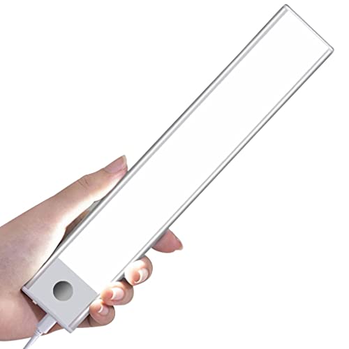 【Luce dispensa pratica e a risparmio energetico】: La luce con sensore di movimento da 40 cm ha una batteria ricaricabile incorporata da 1600 mAh, dopo essere stata completamente caricata, può essere utilizzata continuamente fino a 5 ore in modalità luce costante e può essere utilizzata per 1 mese nella modalità sensore; la luce dell'armadio a LED utilizza la ricarica rapida USB, comoda e facile da usare