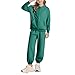 Girls Boys 2 Piece Tracksuit Athletic Sweatsuits Sets Full Zip Hooded Sweatshirt and (Blackish Green, 11-12 Years)