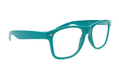 Fads & Fashions Anti Blue Light Reading Glasses Classic Retro Design Anti Fatigue TV Computer Mens Womens Oversized 7 Colours TN49ABL (Aqua Green, 2.5, x)
