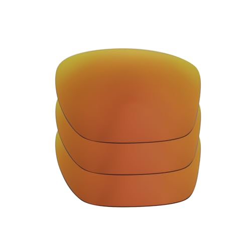 Verres polarisés Oakley de rechange pour réparer les rayures. Lot de 3 miroirs rouge argenté.