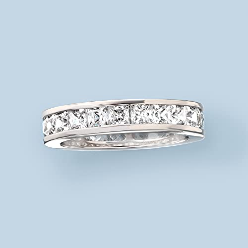 Ross-Simons 2.60 ct. t.w. Princess-Cut CZ Eternity Band in Sterling Silver4