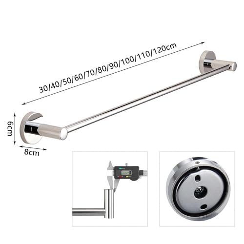 Single Towel Bar Rail Multi-Size Towel Holder Rack for Bathroom and Kitchen Stainless Steel Polished Finish(60cm) - Image 2