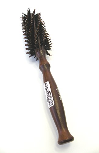 Professional Hair Brush, Round Bamboo Wood (Phyllostachys Pubescens) Handle with Pure Wild Boar Bristle and Massage Tip Bristle Combination ,Beautiful Natural Bamboo Wood ,w/Canvas Bag, Easy to Hold and Easy Brush Your Hair.,70mm W x 250mm L, Round Handle Shape,The Most Elegant Hair Brush Combination Beauty Product. !.