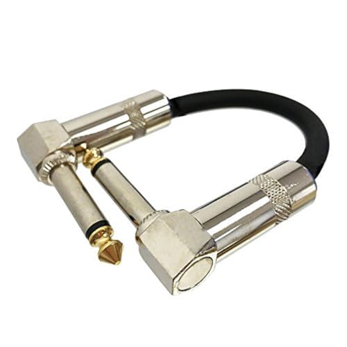 Image of Stagg 4 Inch Mono Patch Cable with Metal Connectors - L Phone Plug /L Phone Plug